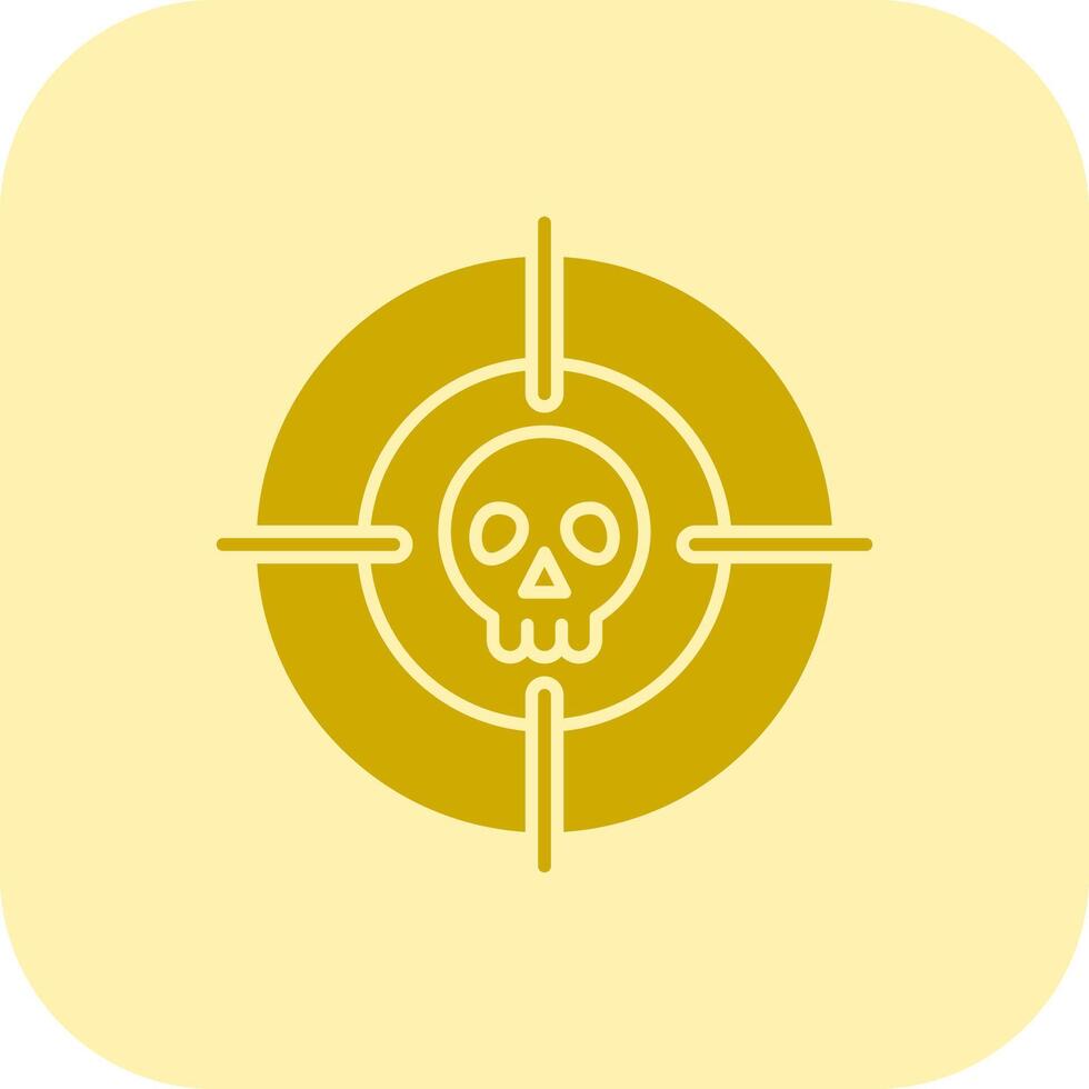 Targeted Glyph Tritone Icon vector