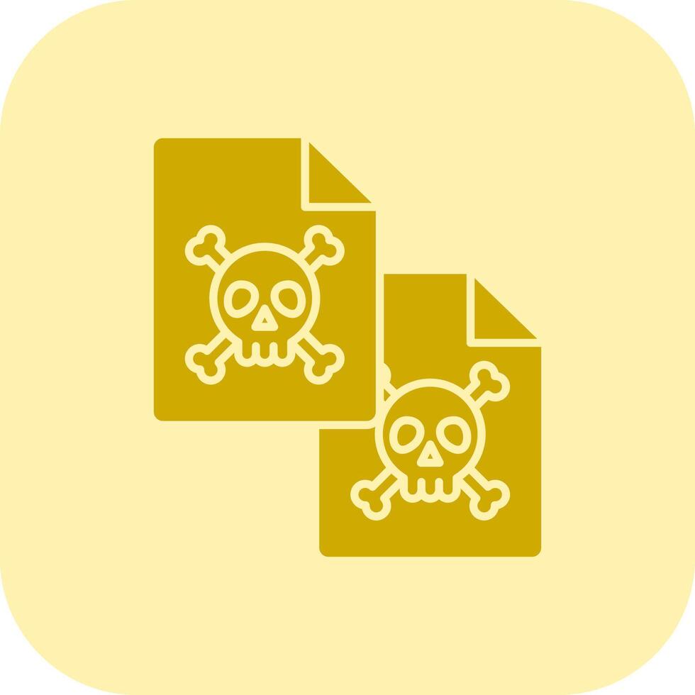 Duplicate Glyph Tritone Icon vector