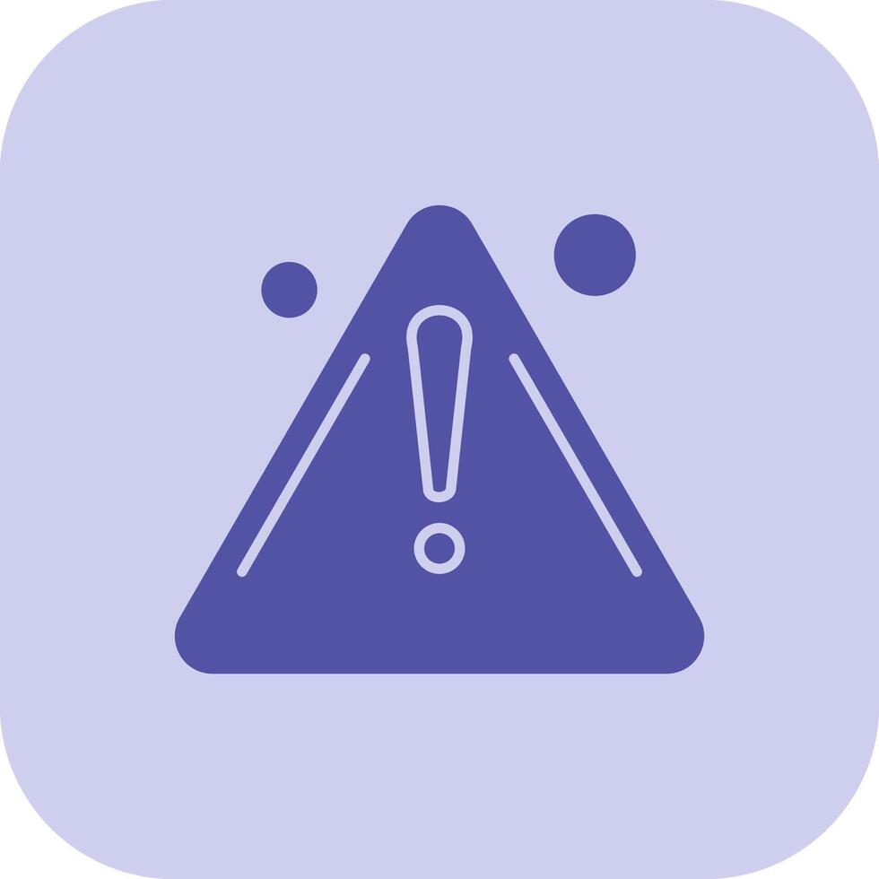 Warning Glyph Tritone Icon vector