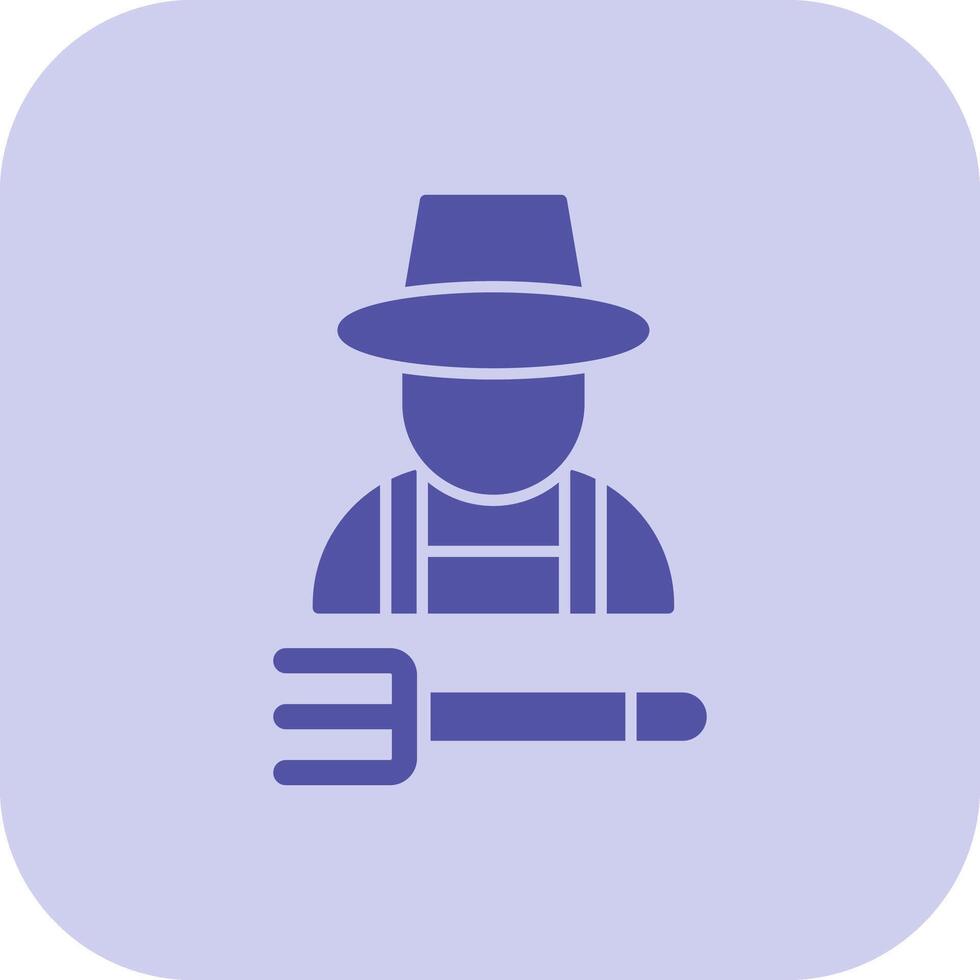 Farmer Glyph Tritone Icon vector