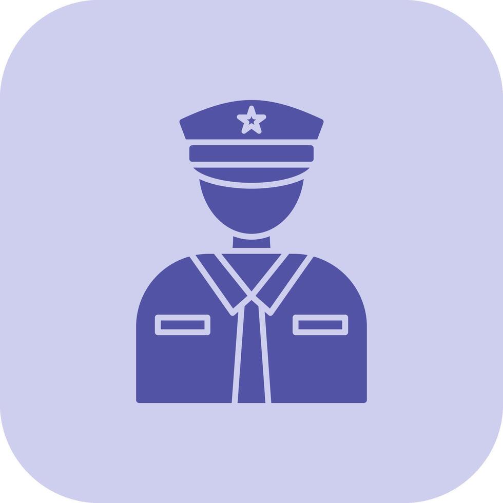 Officer Glyph Tritone Icon vector