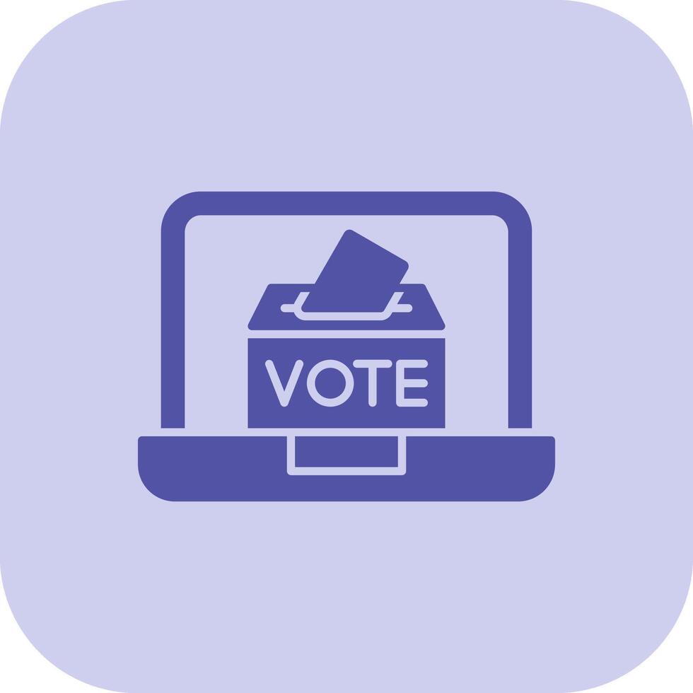 en línea votación glifo tritono icono vector