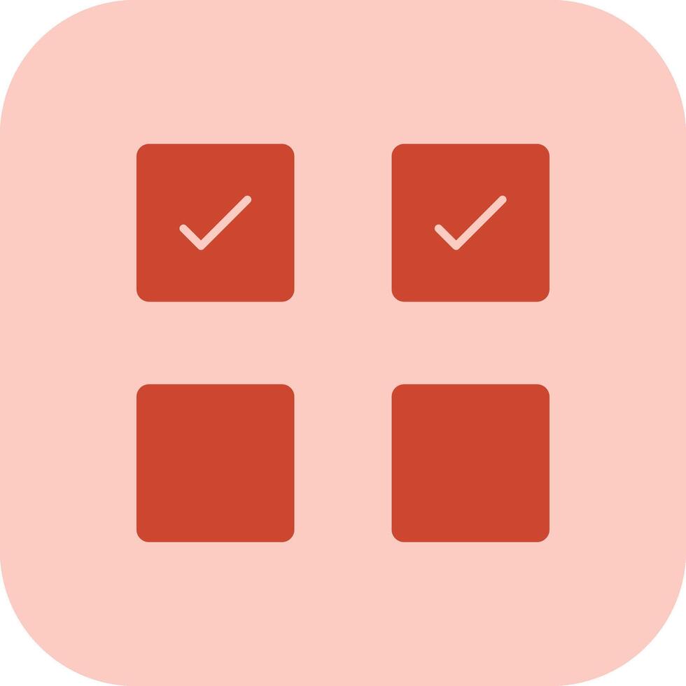 Check Box Glyph Tritone Icon vector