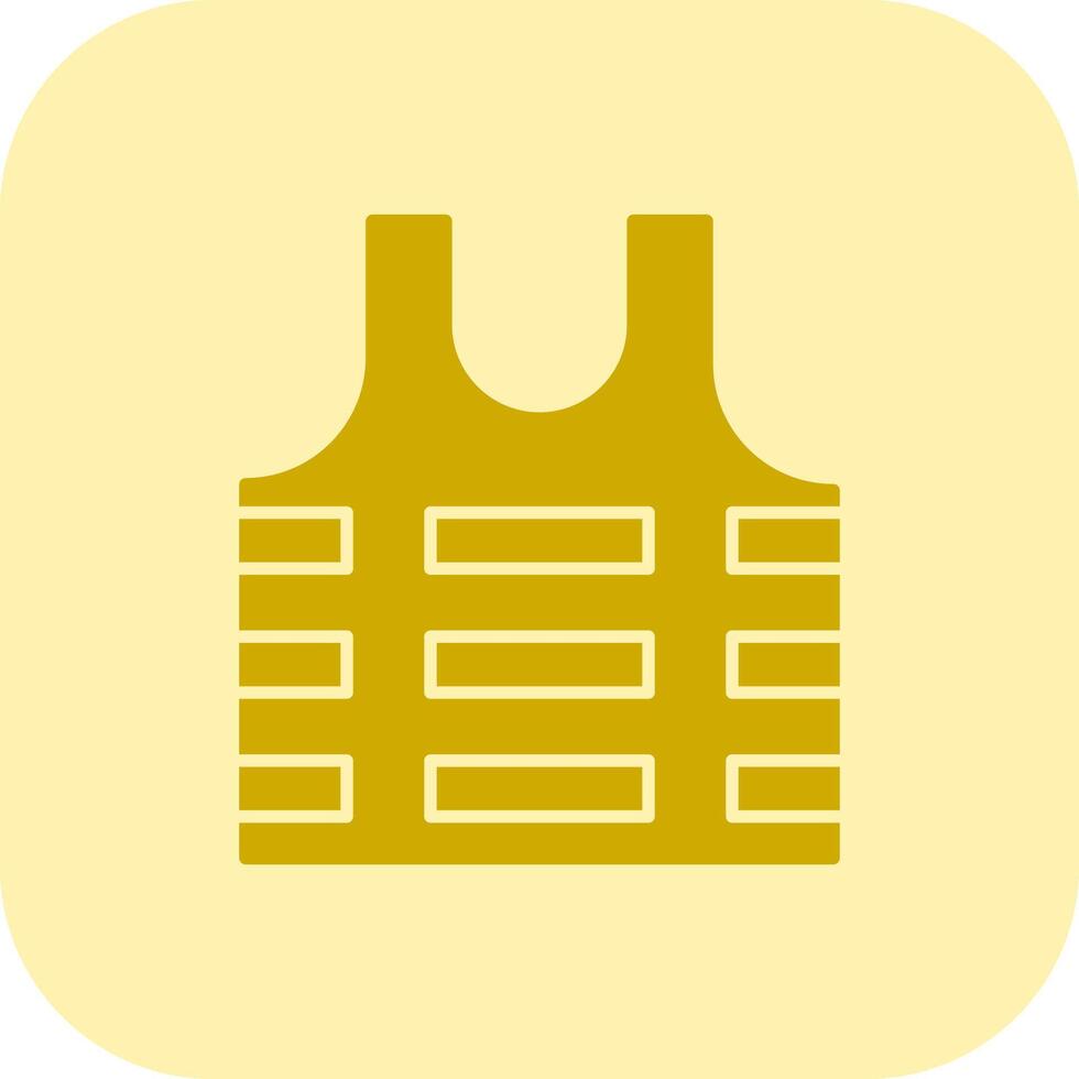 Bullet Proof Vest Glyph Tritone Icon vector
