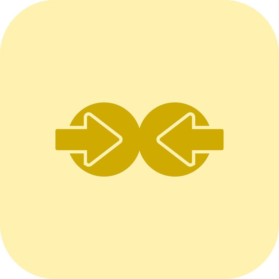 Collision Glyph Tritone Icon vector