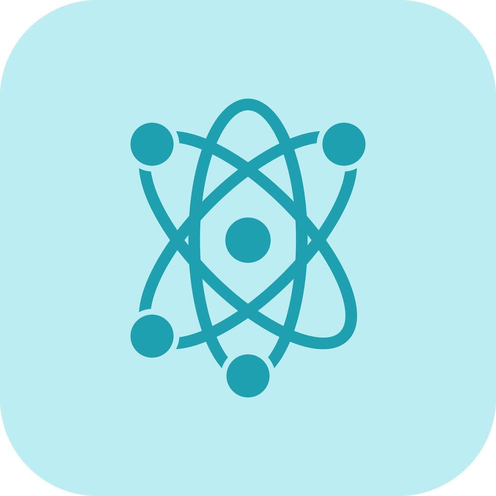 Atom Glyph Tritone Icon vector