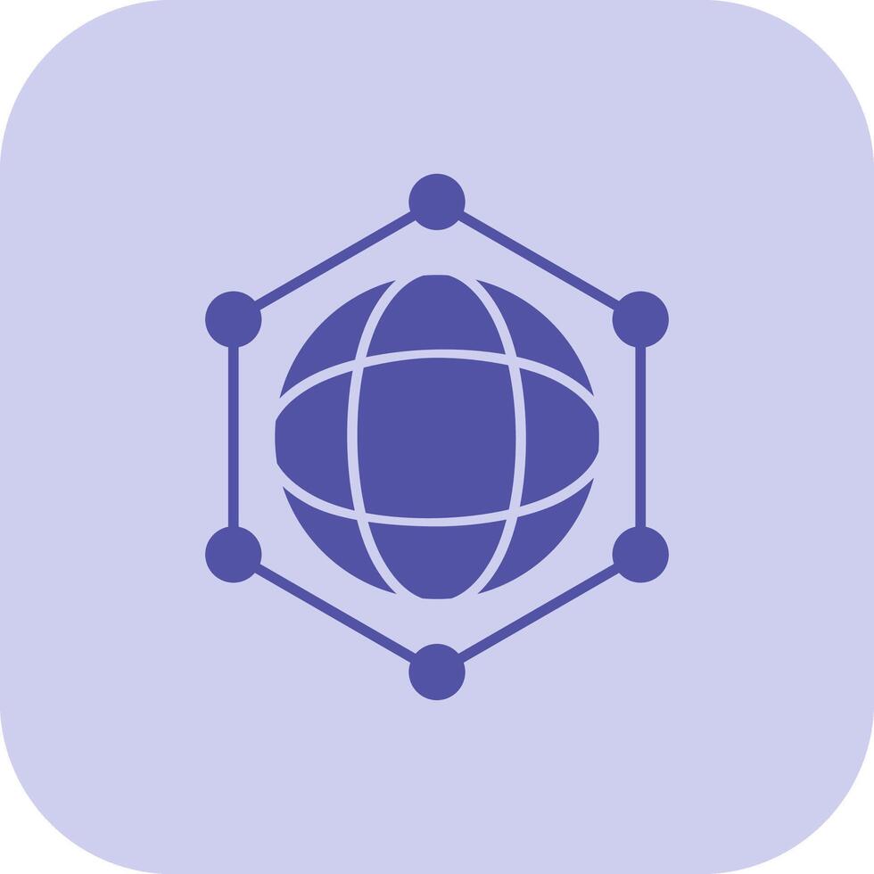 Network Glyph Tritone Icon vector