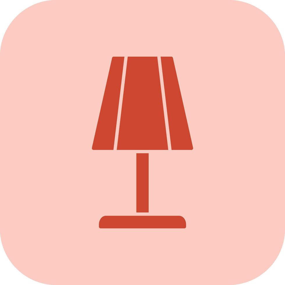 mesa lámpara glifo tritono icono vector