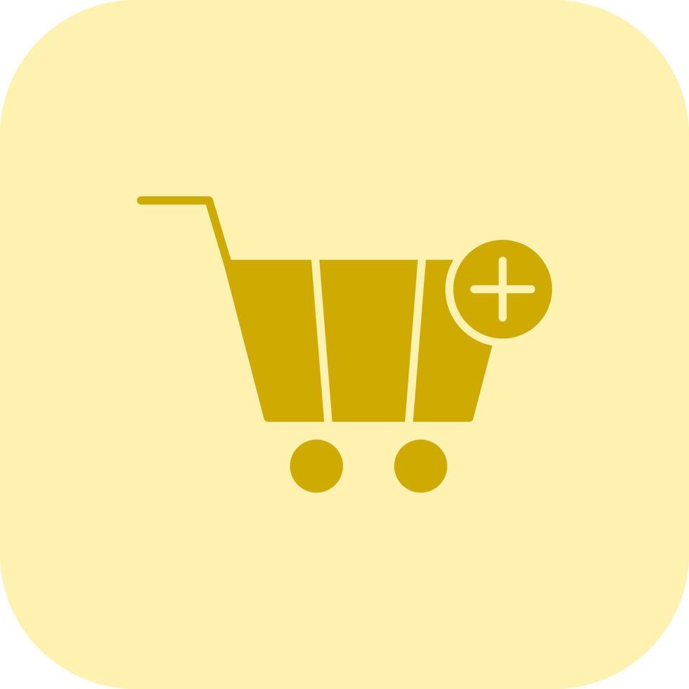Add To Cart Glyph Tritone Icon vector