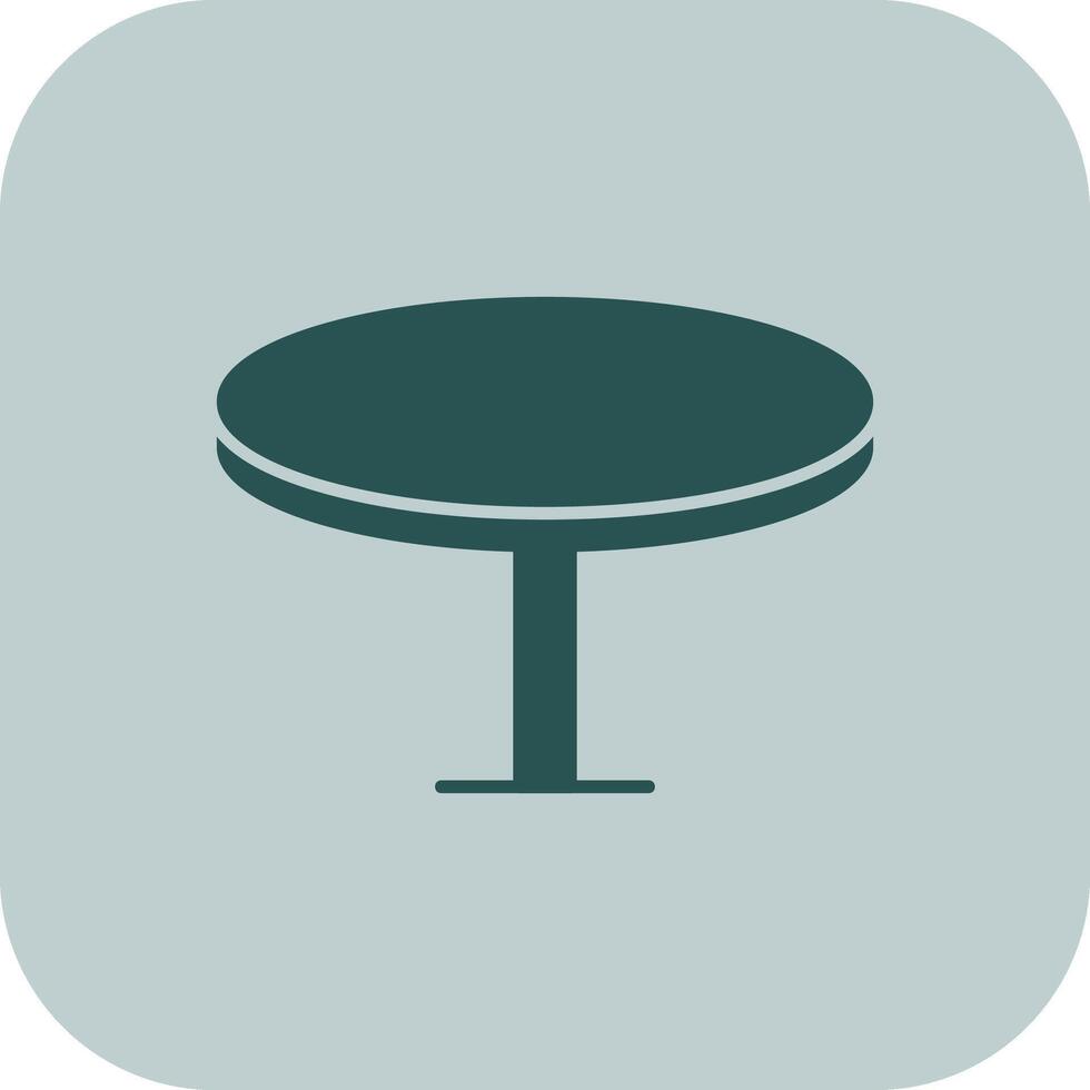 Round Table Glyph Tritone Icon vector