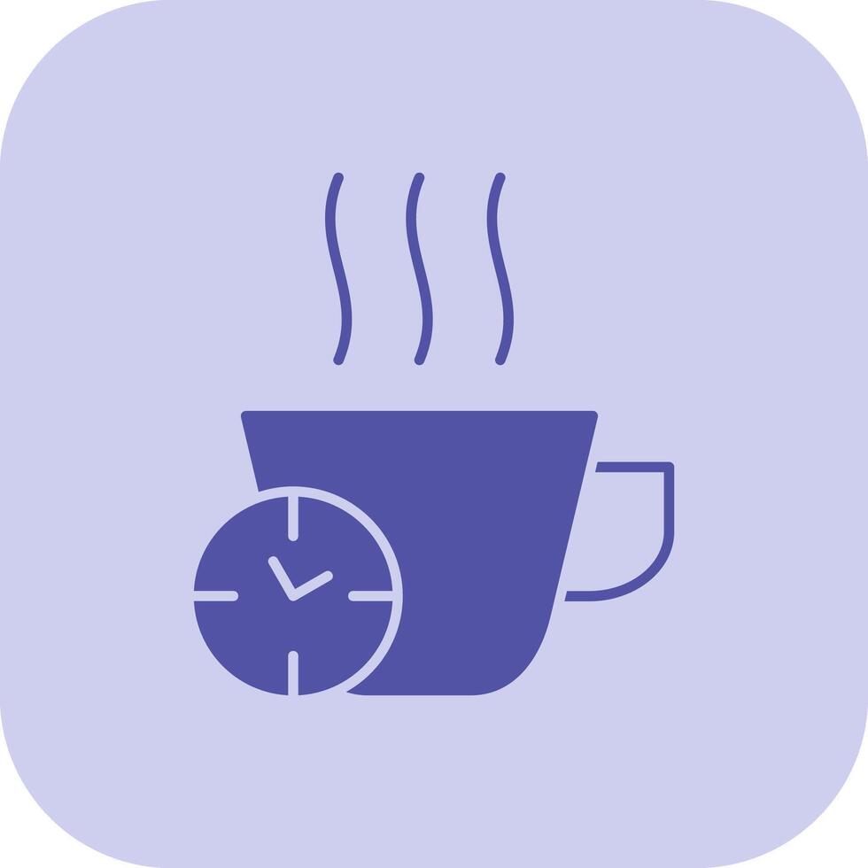 Break Time Glyph Tritone Icon vector