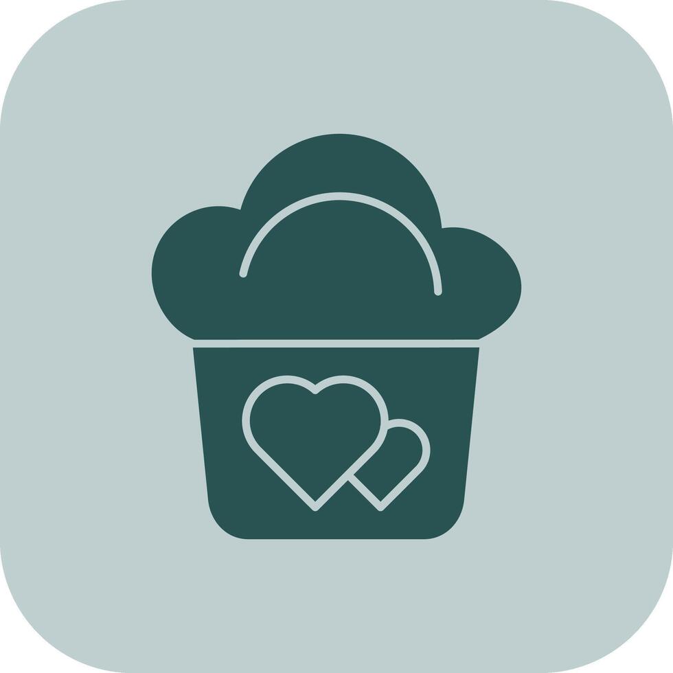 Muffin Glyph Tritone Icon vector