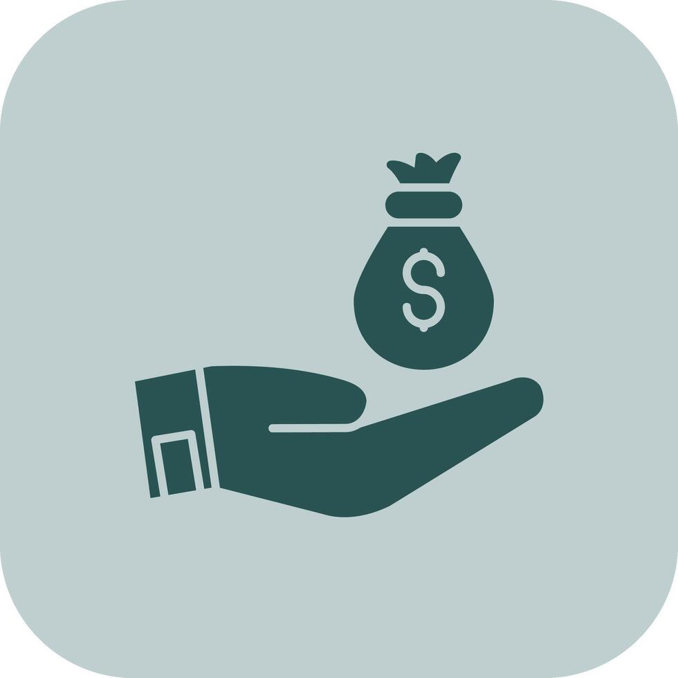Loan Glyph Tritone Icon vector