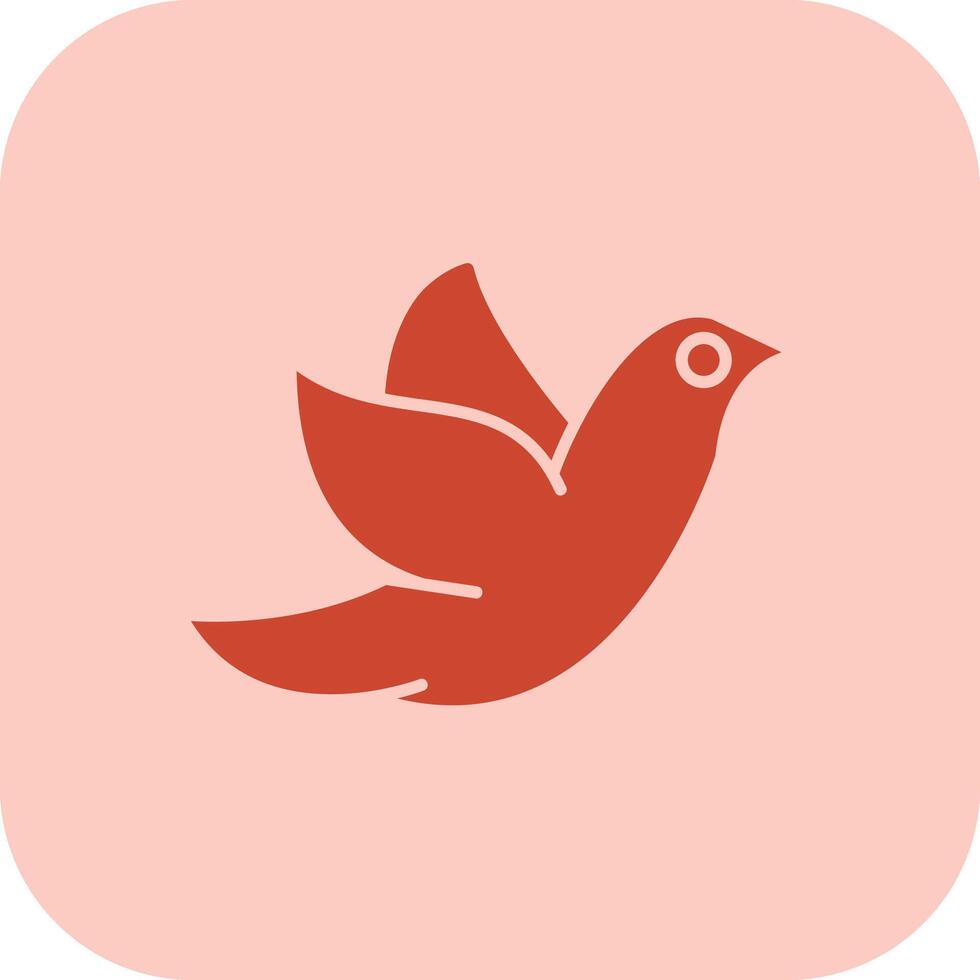 Dove Glyph Tritone Icon vector