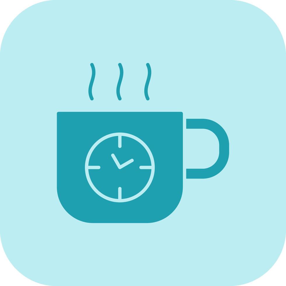 Coffee Time Glyph Tritone Icon vector