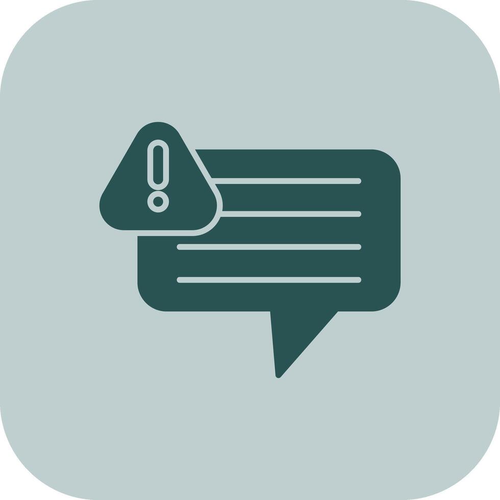 Warning Glyph Tritone Icon vector