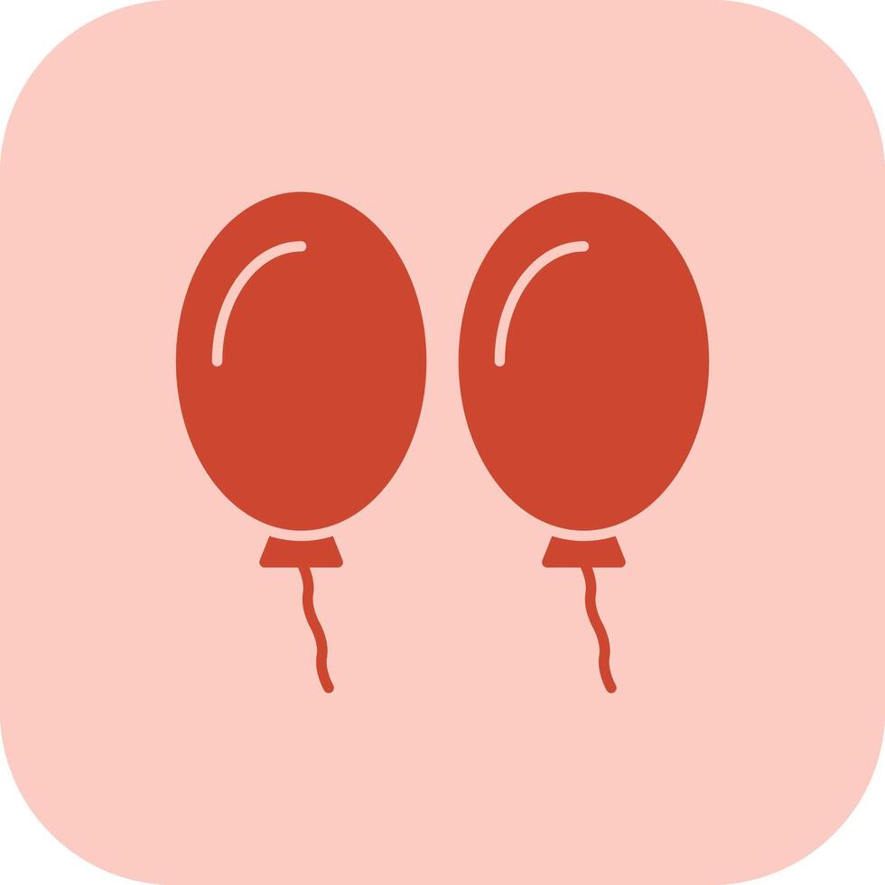 Balloons Glyph Tritone Icon vector