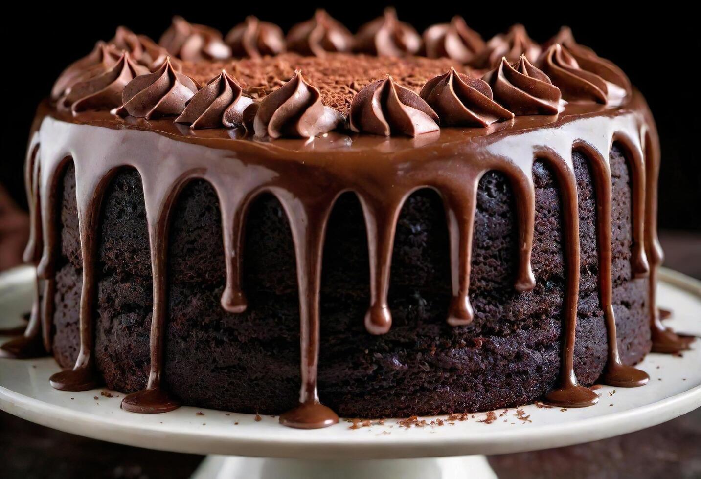 AI generated Perfectly Decadent Chocolate Cake photo