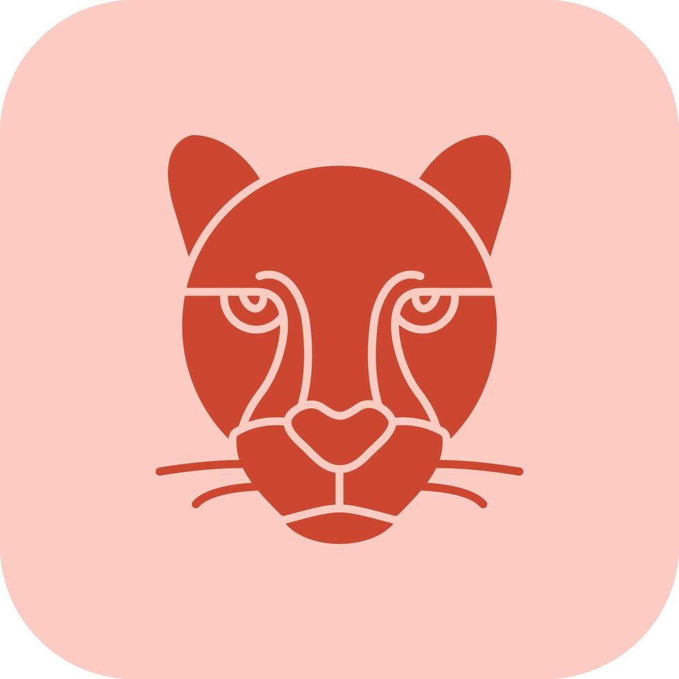 Cheetah Glyph Tritone Icon vector