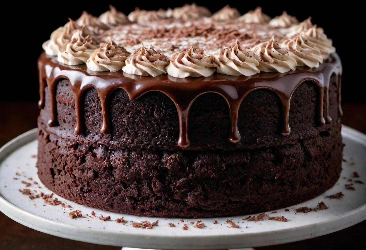 AI generated Perfectly Decadent Chocolate Cake photo
