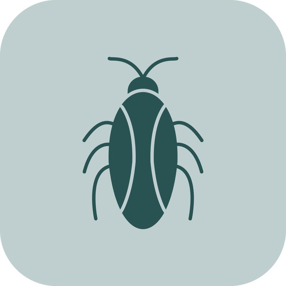 Cockroach Glyph Tritone Icon vector