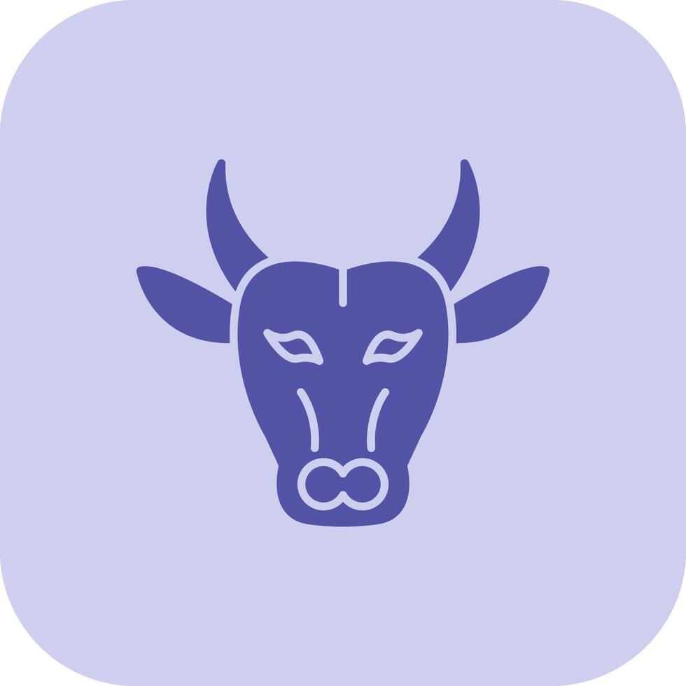 Buffalo Glyph Tritone Icon vector