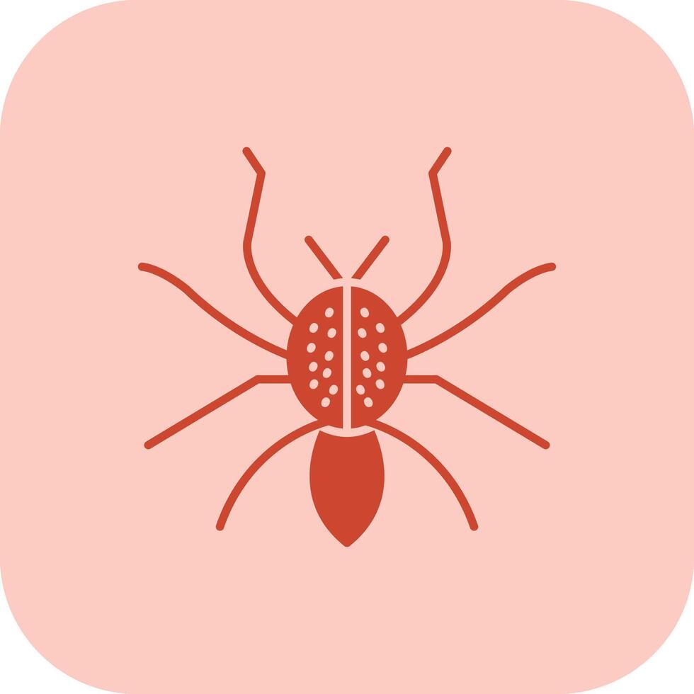 Spider Glyph Tritone Icon vector