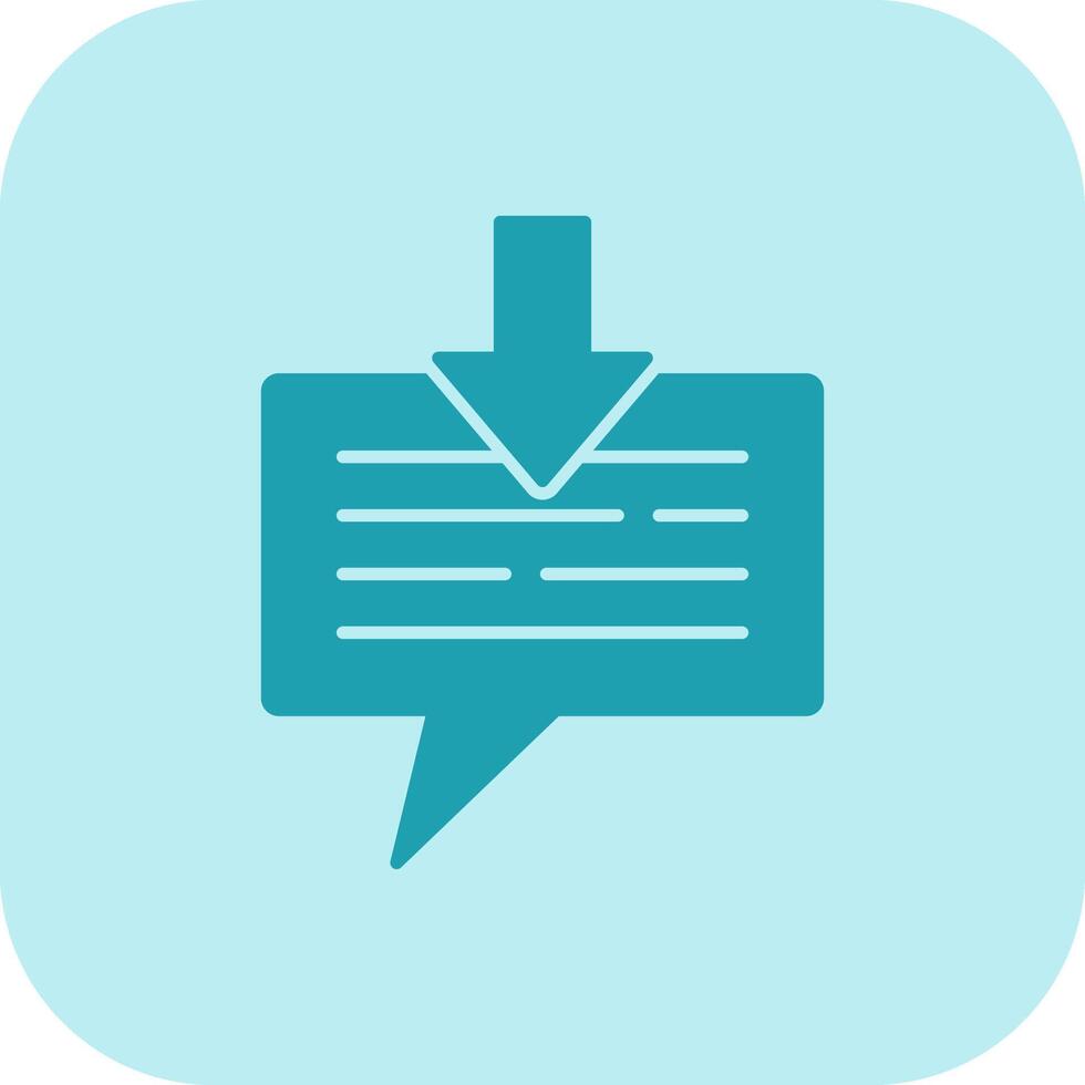 Received Message Glyph Tritone Icon vector