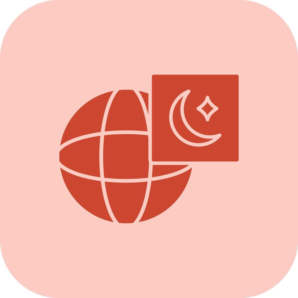 Islam Glyph Tritone Icon vector