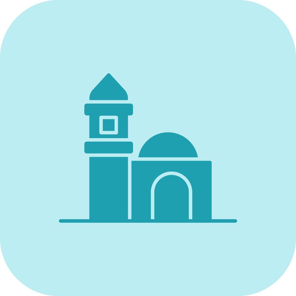 Mosque Glyph Tritone Icon vector