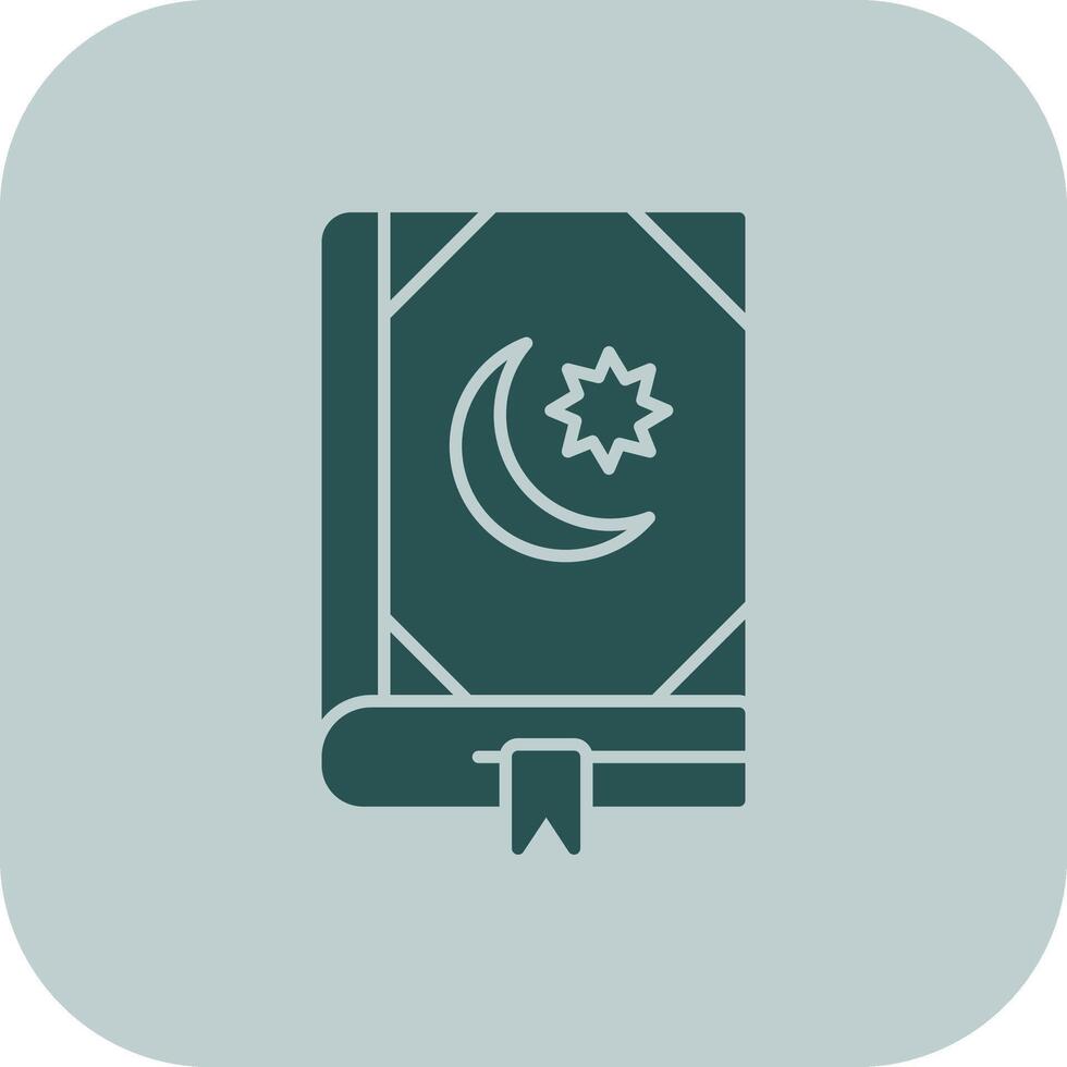 Quran Glyph Tritone Icon vector