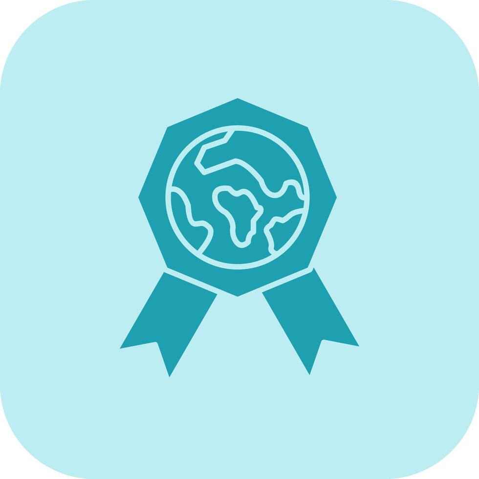 Badge Glyph Tritone Icon vector