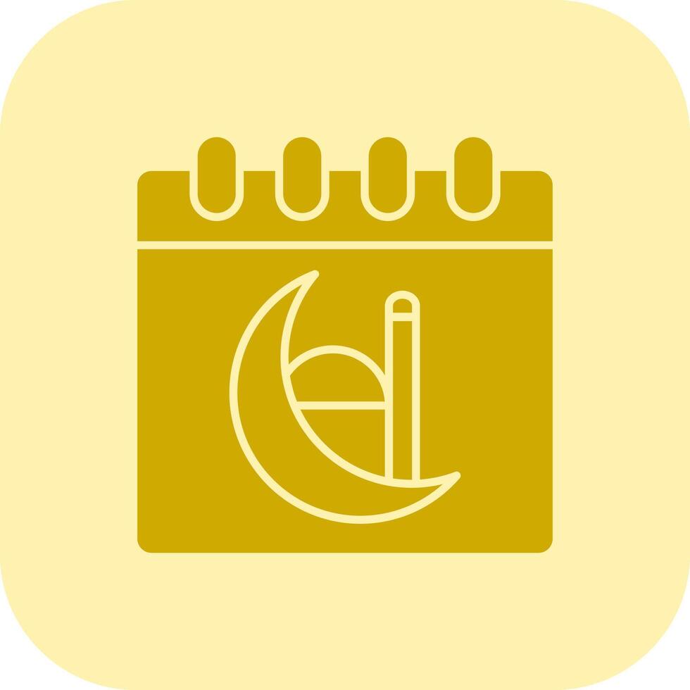 Calendar Glyph Tritone Icon vector