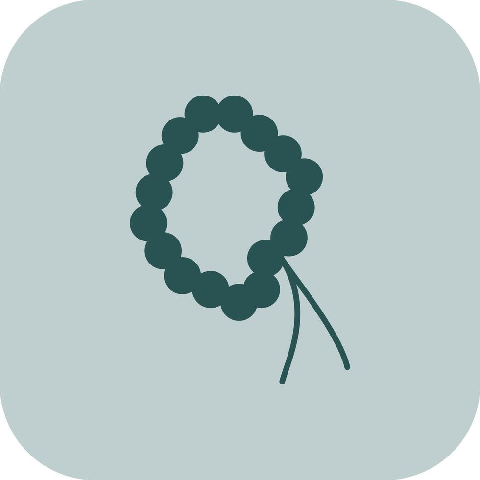 Rosary Glyph Tritone Icon vector