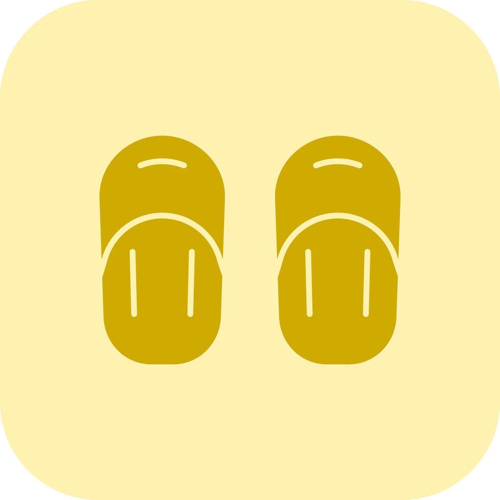 Sandal Glyph Tritone Icon vector
