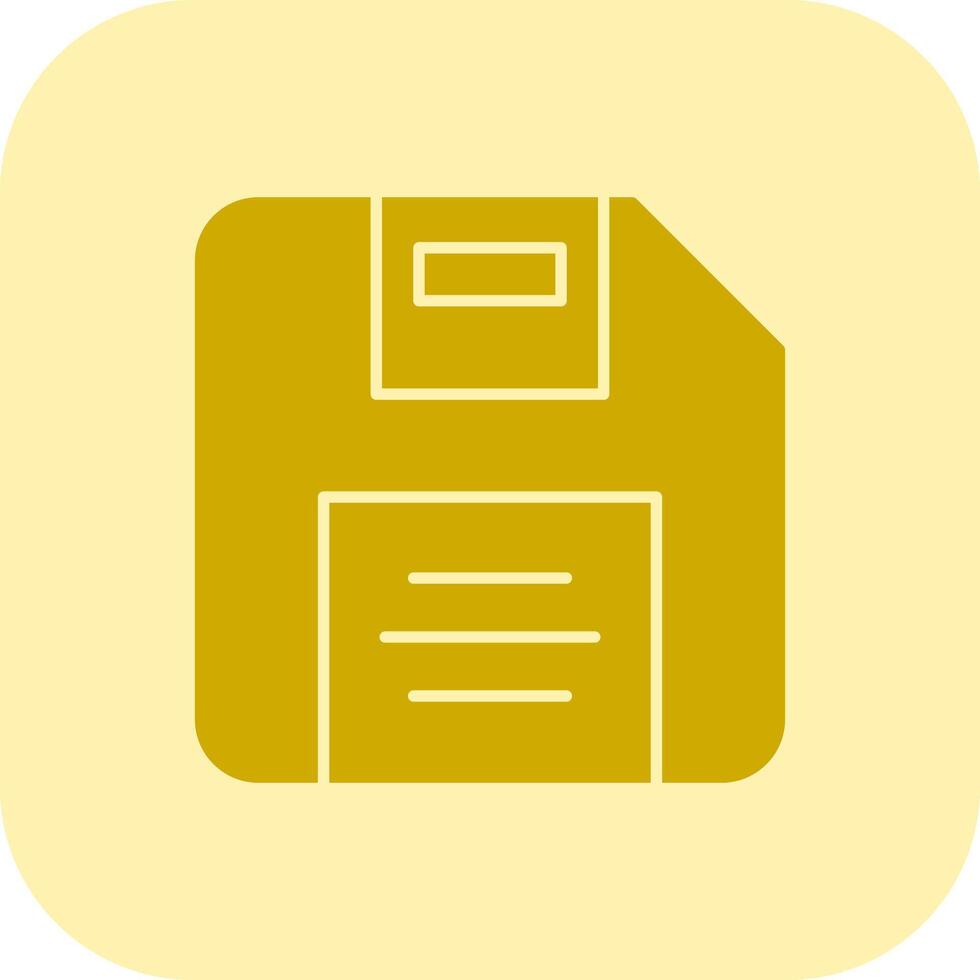 Diskette Glyph Tritone Icon vector