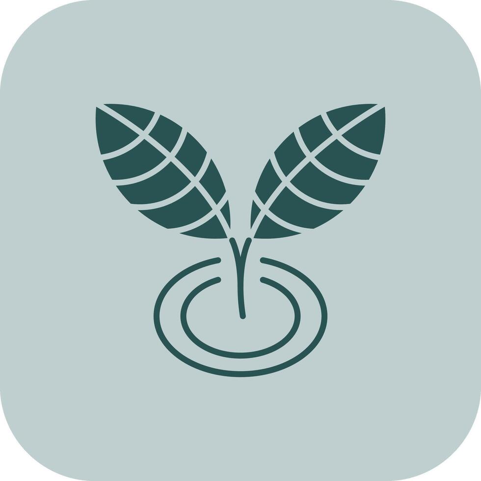 Plant Glyph Tritone Icon vector