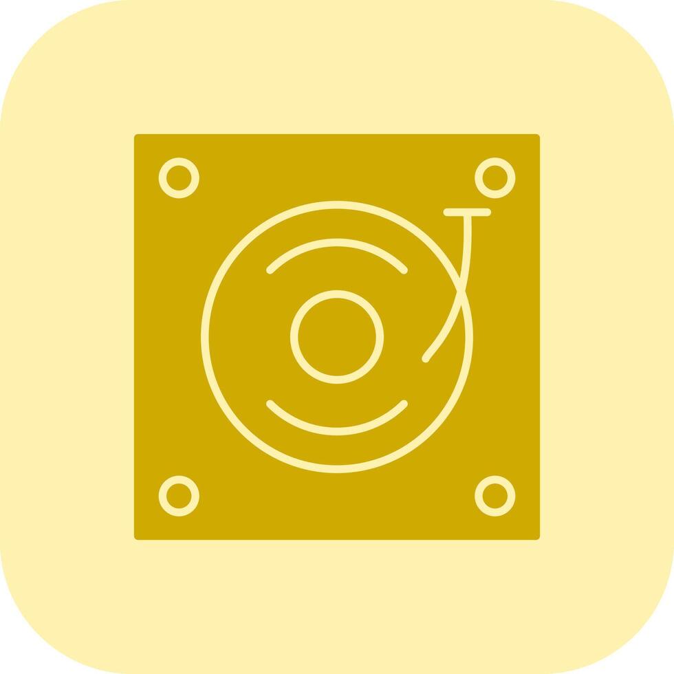 Turntable Glyph Tritone Icon vector