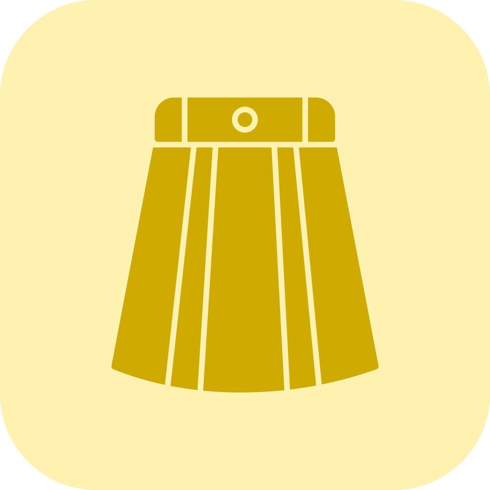 Long Skirt Glyph Tritone Icon vector