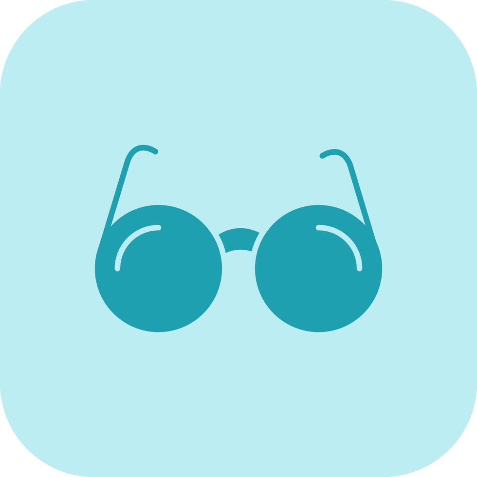 Sun Glasses Glyph Tritone Icon vector