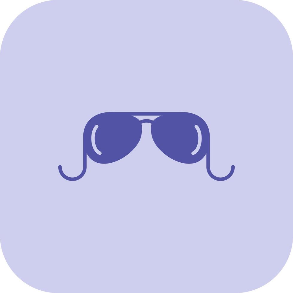 Old Glasses Glyph Tritone Icon vector