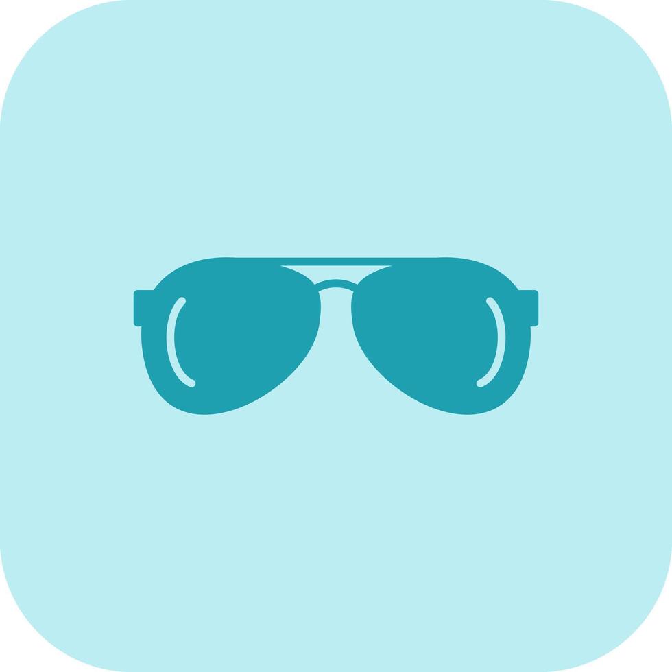 Sun Glasses Glyph Tritone Icon vector