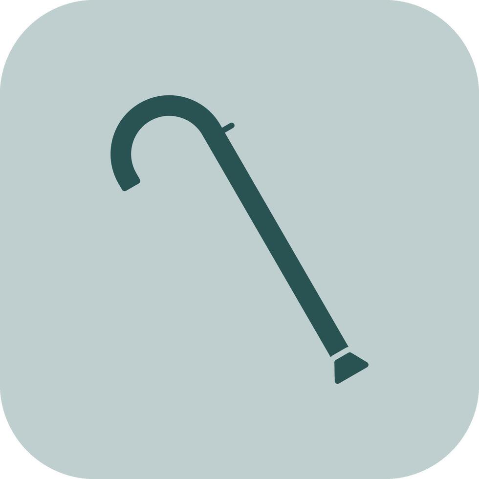 Walking Stick Glyph Tritone Icon vector