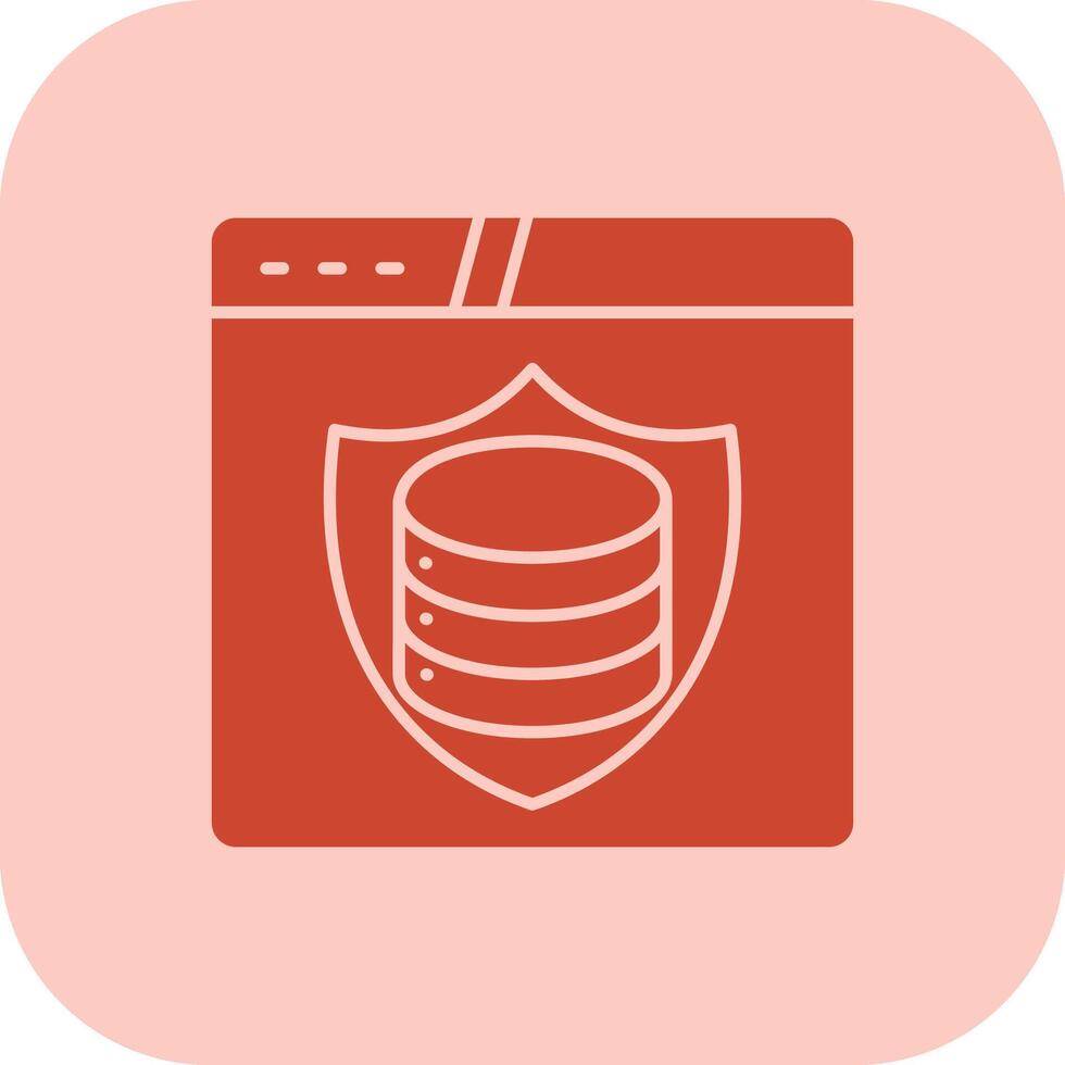 Data Protection Glyph Tritone Icon vector