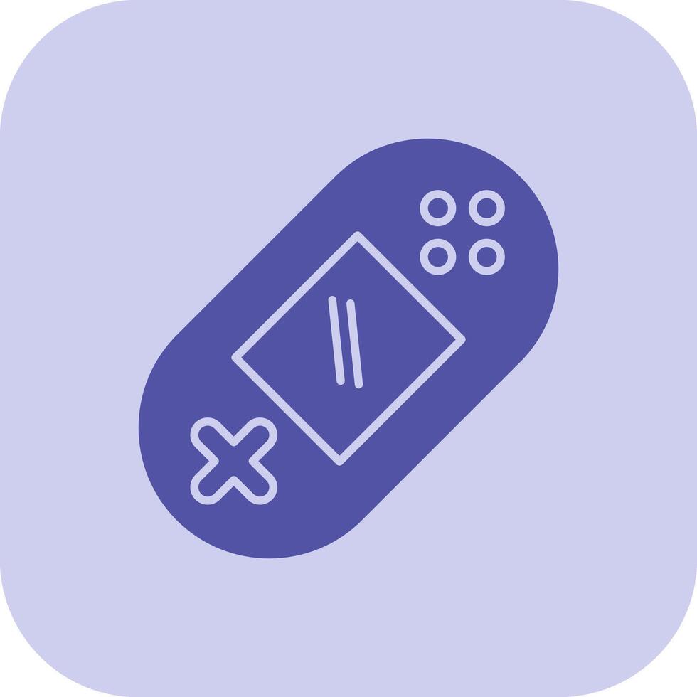 Game Console Glyph Tritone Icon vector