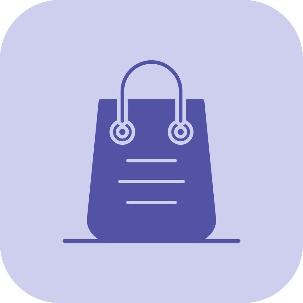 Shopping Bag Glyph Tritone Icon vector