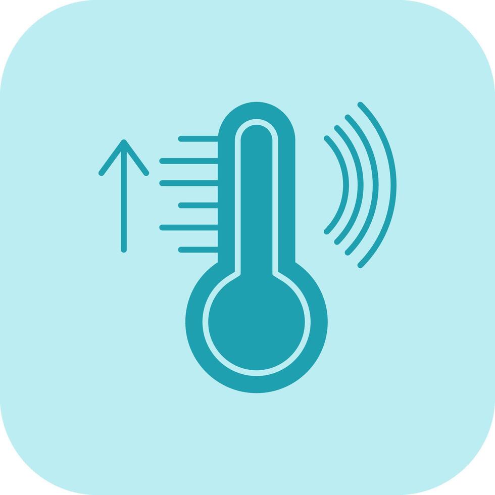 Smart Temperature Glyph Tritone Icon vector