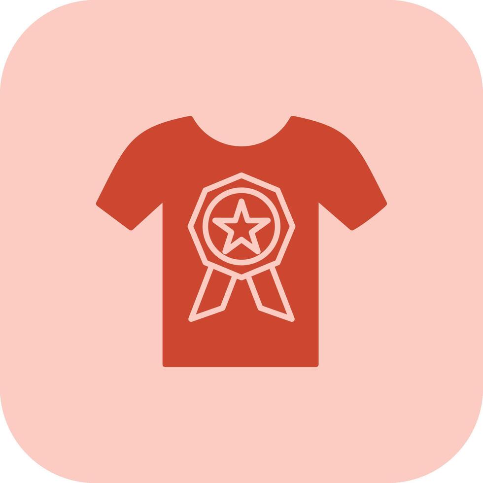 T Shirt Glyph Tritone Icon vector