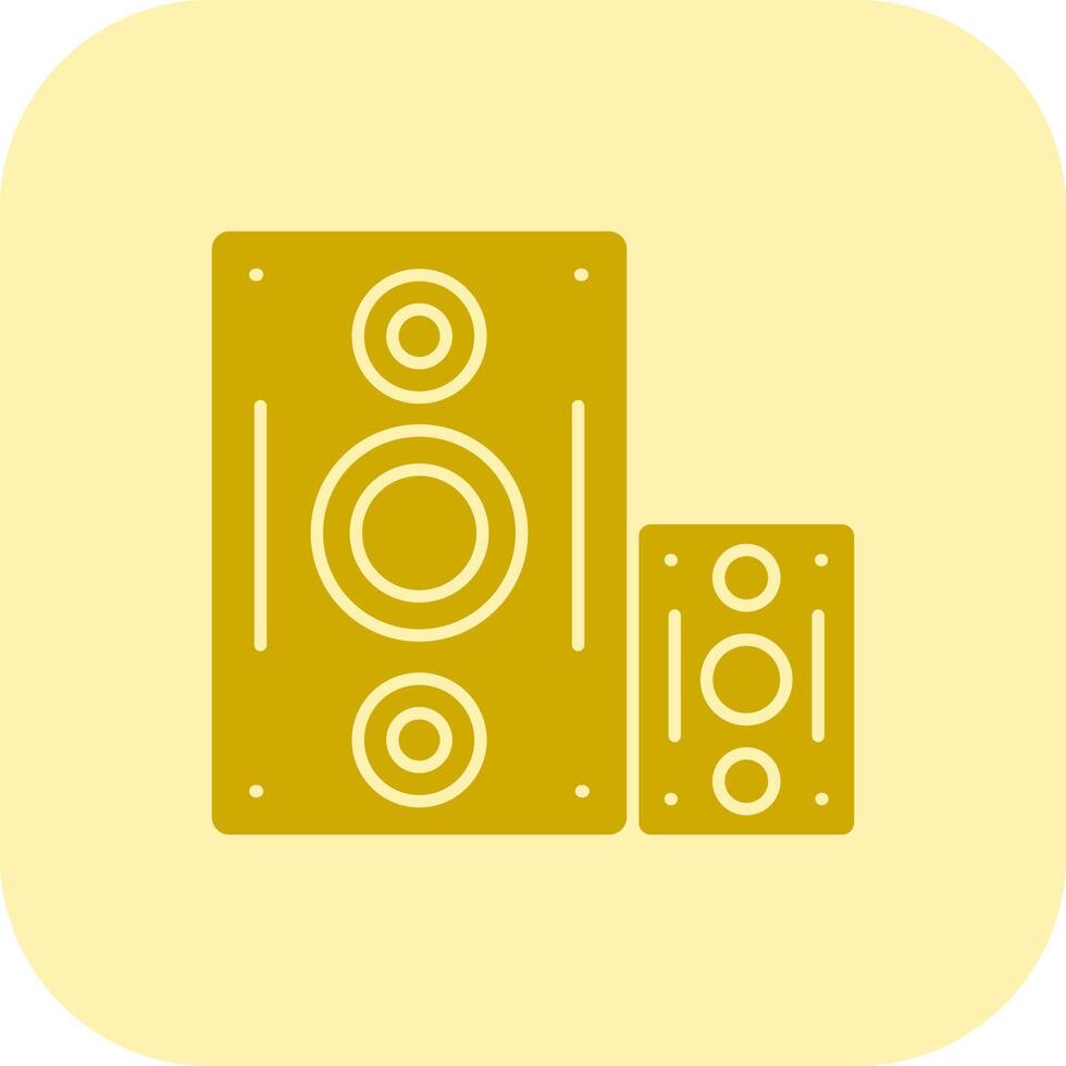 Speaker Glyph Tritone Icon vector