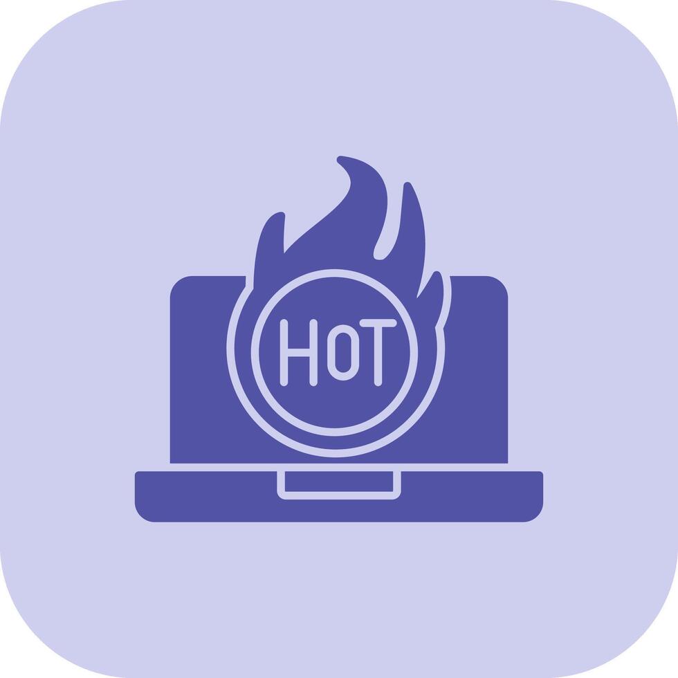 Hot Glyph Tritone Icon vector